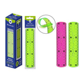 REGLA PVC FLEXIBLE 15CMS COLORES SURTIDOS | 24 UNIDADES | (POESSA BISMARK BASICO)